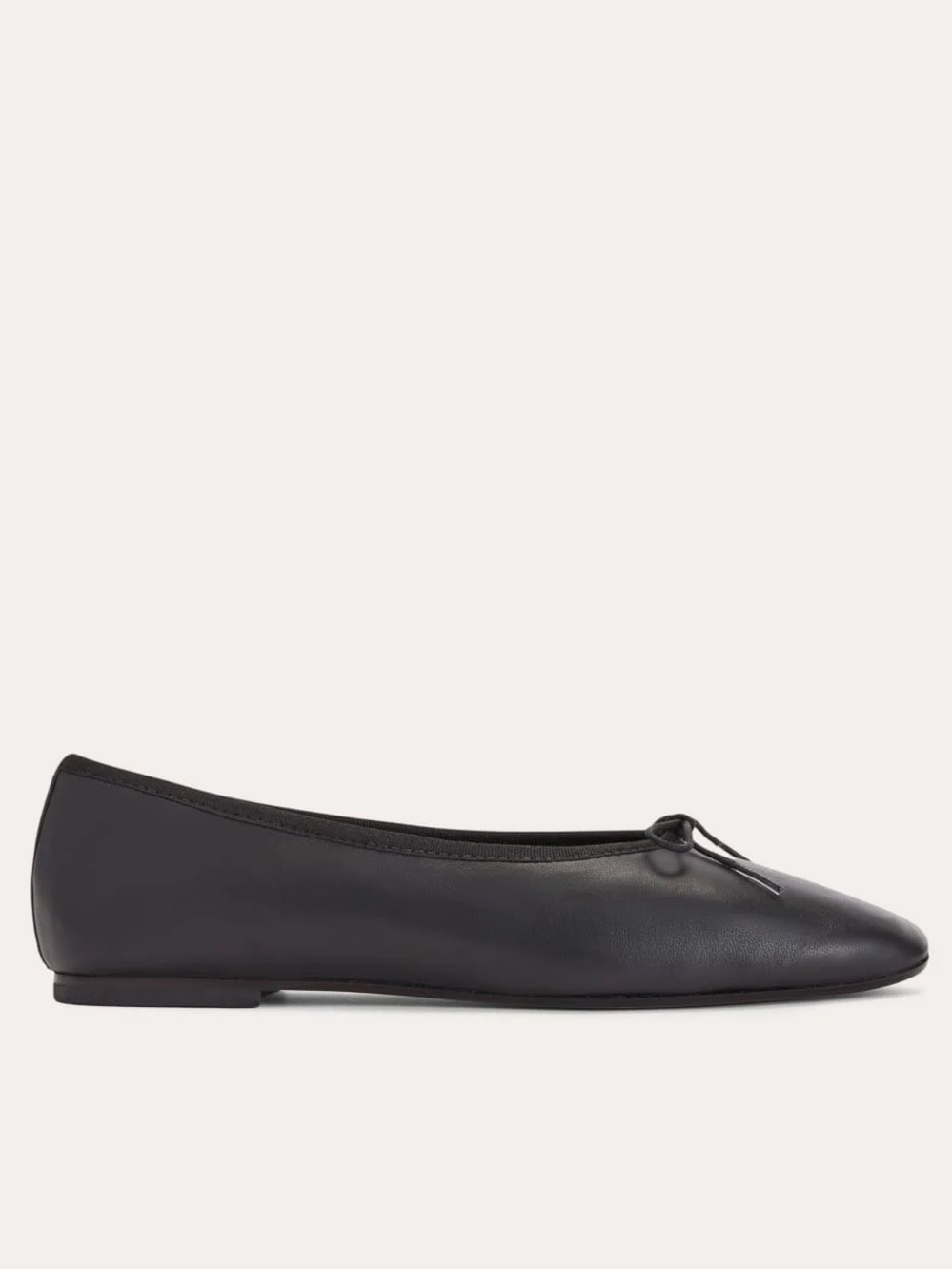 Everlane Black Leather The Day Ballet Flats with Bow - Picture 4 of 11